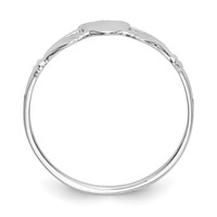 14K White Gold Ladies Claddagh Ring view 2