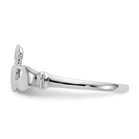 14K White Gold Ladies Claddagh Ring view 4