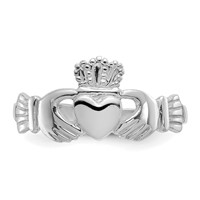 14K White Gold Ladies Claddagh Ring view 5