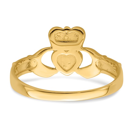 Gold Polished Claddagh Rings