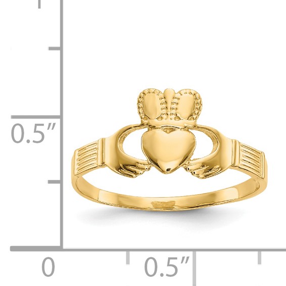 Gold Polished Claddagh Rings