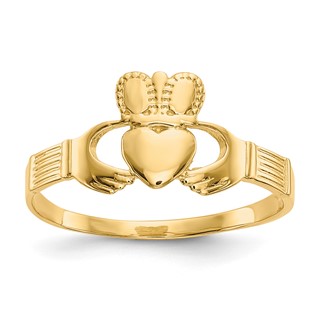 Gold Polished Claddagh Rings