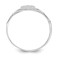 14K White Gold Ladies Claddagh Ring view 2