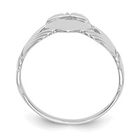 14K White Gold Ladies Claddagh Ring view 2