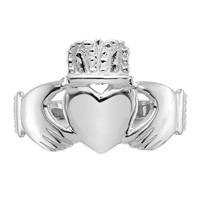 14K White Gold Ladies Claddagh Ring view 5