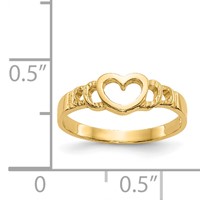 14K Heart Size 3 Ring view 3