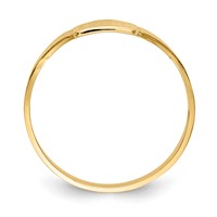 14K Yellow Gold Polished 6.5x 6.5mm Closed Back Square Signet Ring view 2