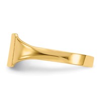 14K Yellow Gold Polished 6.5x 6.5mm Closed Back Square Signet Ring view 4