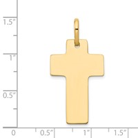 14K Yellow Gold Polished Cross Charm view 3