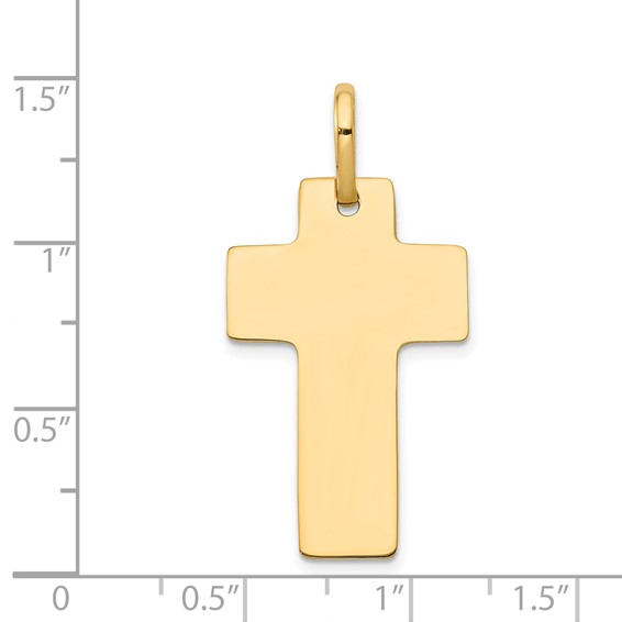 14k Polished Cross Charm