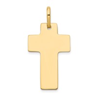 14K Yellow Gold Polished Cross Charm view 1