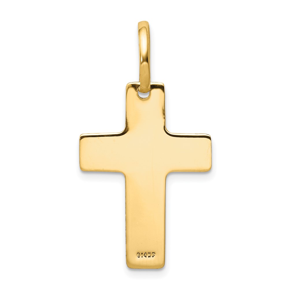 14k Polished Cross Charm (D3139)
