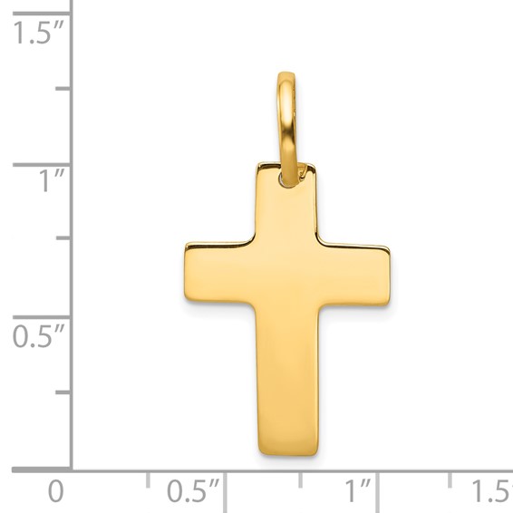 14k Polished Cross Charm