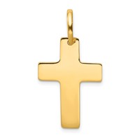 14K Polished Cross Charm view 1