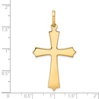 14K Polished Cross Pendant view 3