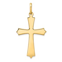 14K Polished Cross Pendant view 1