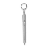 14K White Gold Hollow Cross Pendant view 2