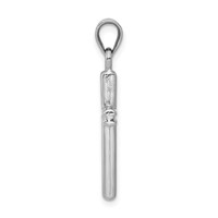 14K White Gold Cross Pendant view 2