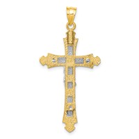 14K Two-tone Crucifix Pendant view 4
