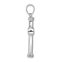 14K White Gold Hollow Cross Pendant view 2