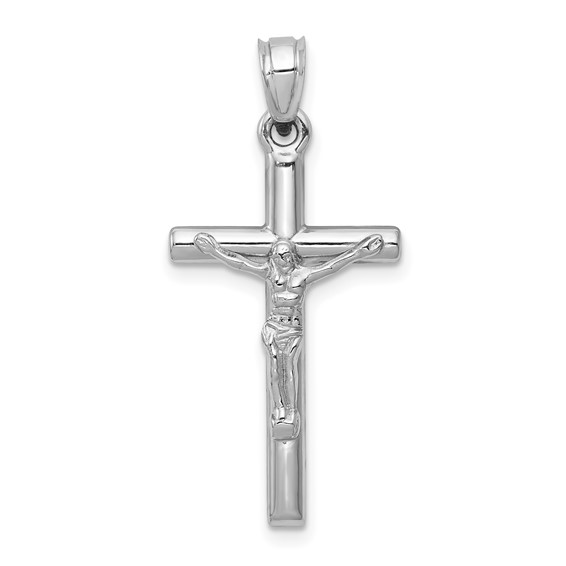 14k White Gold Crucifix Pendant