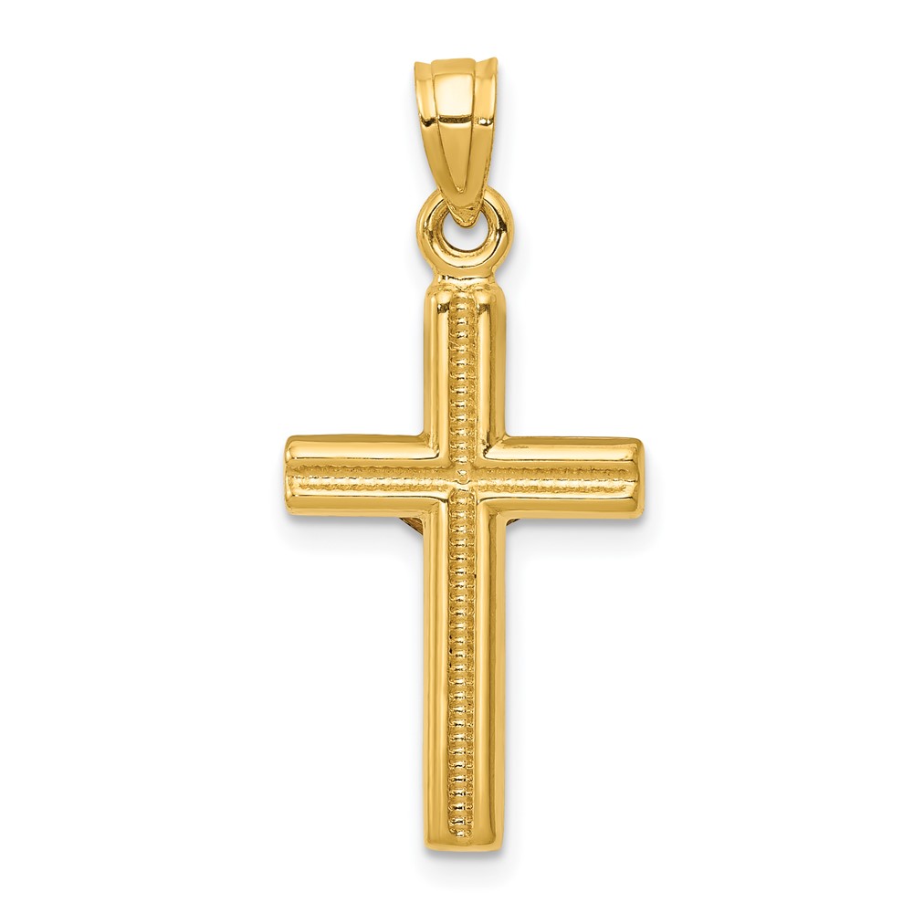 14k Hollow Crucifix Pendant (D3228)