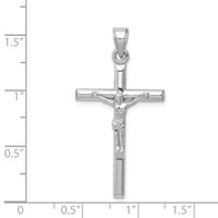 14K White Gold Crucifix Pendant view 3