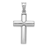 14K White Gold Crucifix Reversible to Cross Pendant view 4