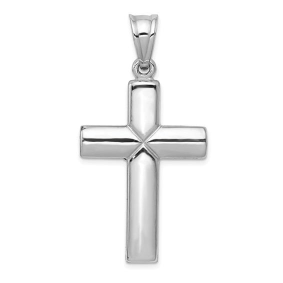 14K White Gold Crucifix Reversible to Cross Pendant
