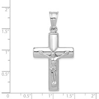 14K White Gold Crucifix Reversible to Cross Pendant view 3