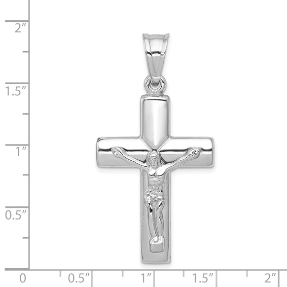 14K White Gold Crucifix Reversible to Cross Pendant