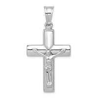 14K White Gold Crucifix Reversible to Cross Pendant view 1