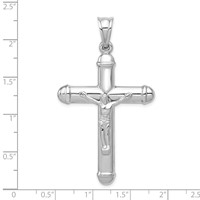 14K White Gold Crucifix Reversible to Cross Pendant view 3