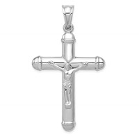 14K White Gold Crucifix Reversible to Cross Pendant view 1