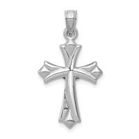 14K White Gold Crucifix Reversible to Cross Pendant view 4