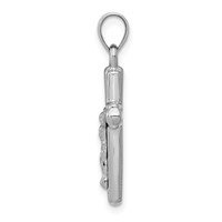 14K White Gold Crucifix Reversible to Cross Pendant view 2