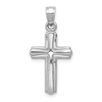14K White Gold Crucifix Reversible to Cross Pendant view 4