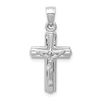 14K White Gold Crucifix Reversible to Cross Pendant view 1
