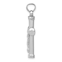 14K White Gold Hollow Crucifix Reversible to Cross Pendant view 2