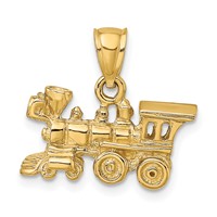 14K Yellow Gold 3-D Locomotive Charm view 4