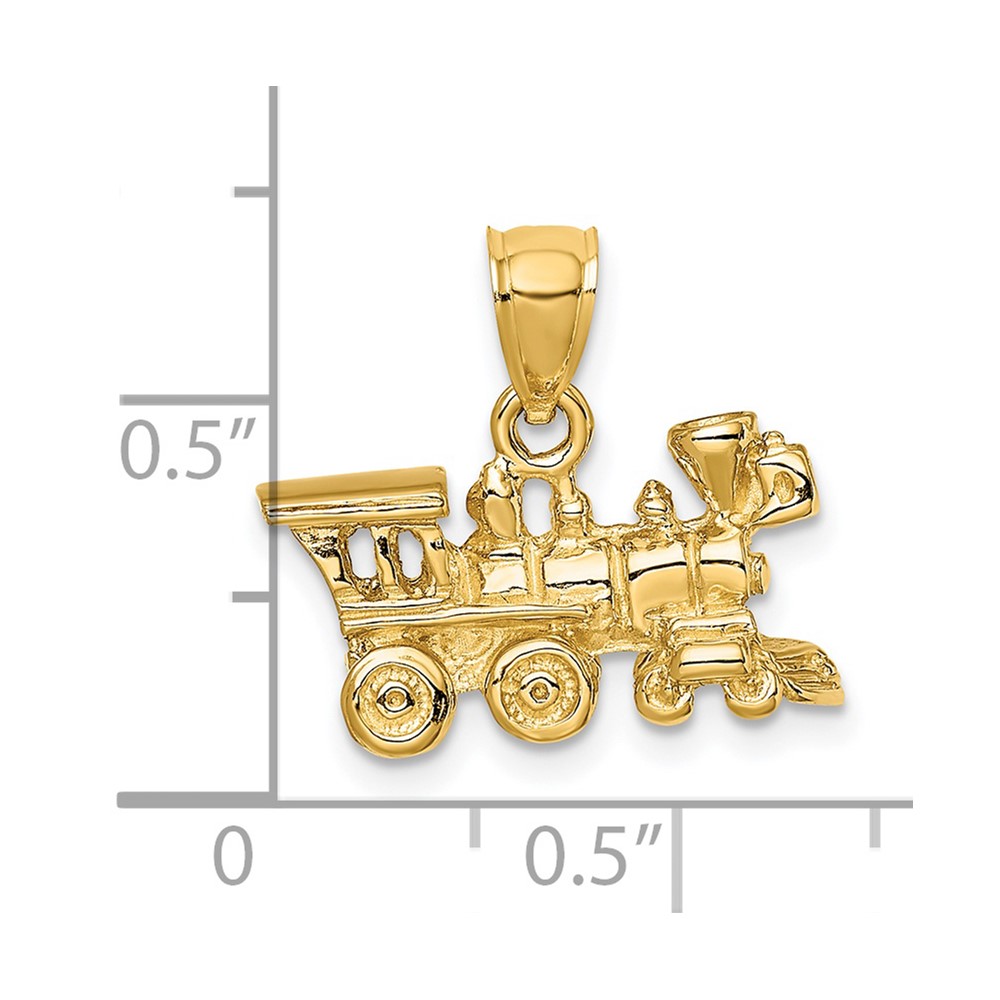 14k 3-D Locomotive Charm (D3304)