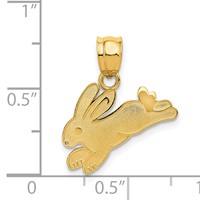 14K Rabbit Charm view 3