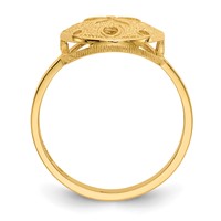 14K Polished Sand Dollar Ring view 2