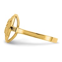 14K Polished Sand Dollar Ring view 4