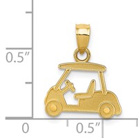 14K Golf Cart Charm view 3