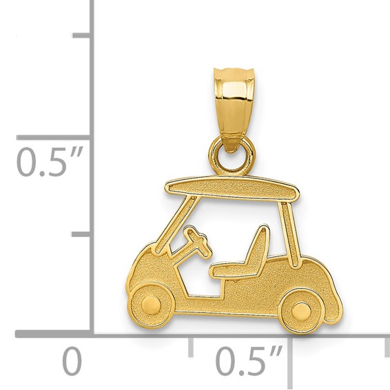 14k Golf Cart Charm