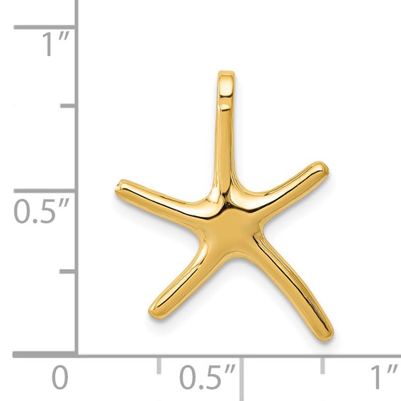 Gold Polished Starfish Pendants