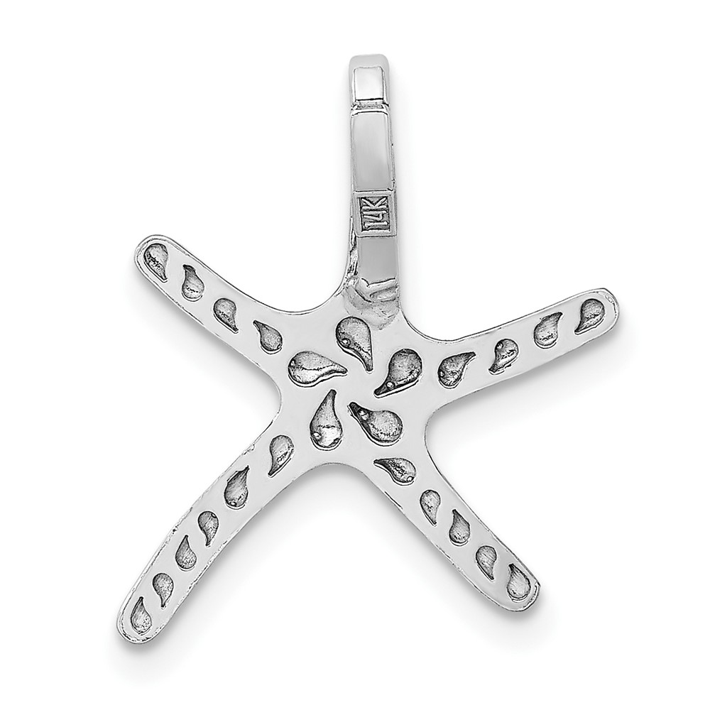 14k White Gold Starfish Chain Slide (D3362W)