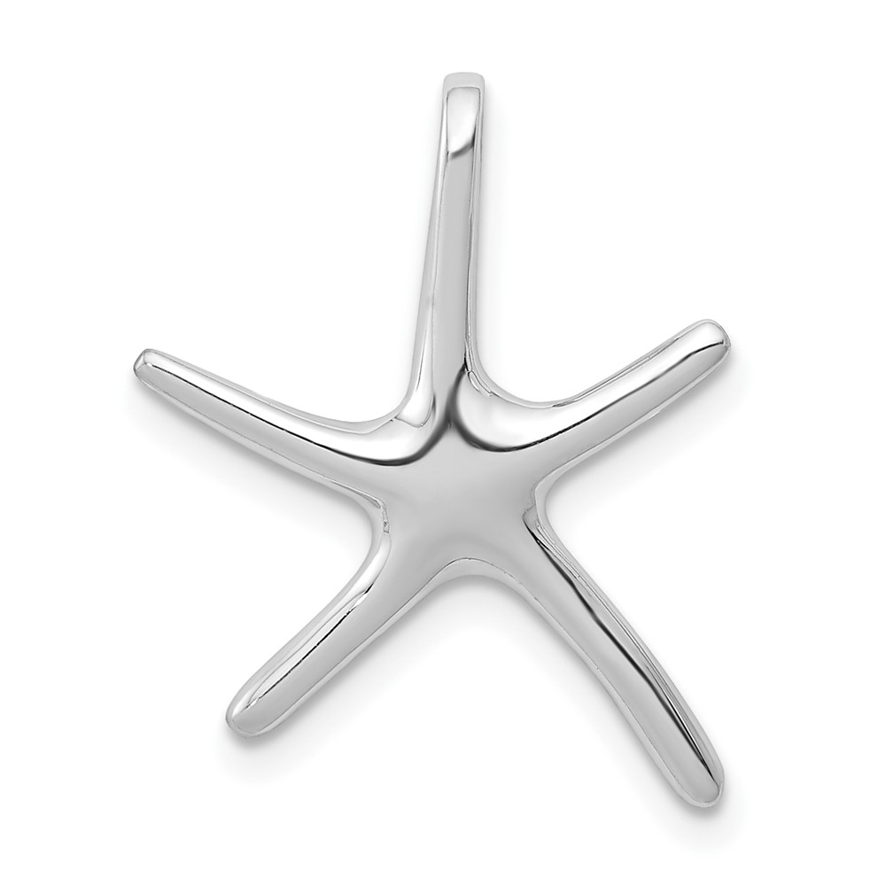 14k White Gold Starfish Chain Slide (D3362W)
