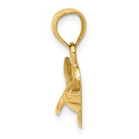 14K Yellow Gold Shark Pendant view 2